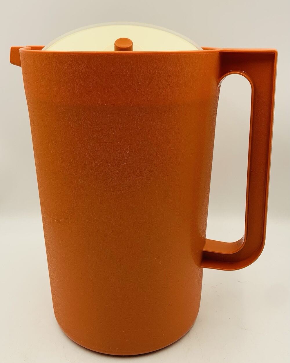 Vintage Tupperware 4 Quart 1 Gallon Harvest Orange Pitcher With Lid